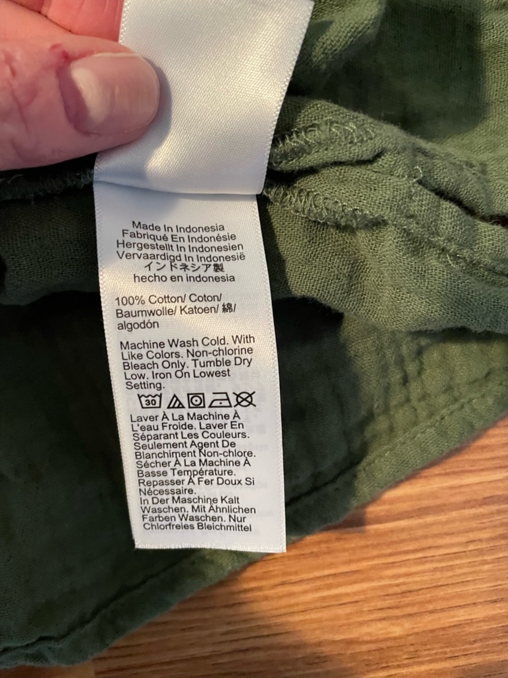 J Crew V-Neck Double Gauze Popover Top Green Women's Large - Picture 4 of 6